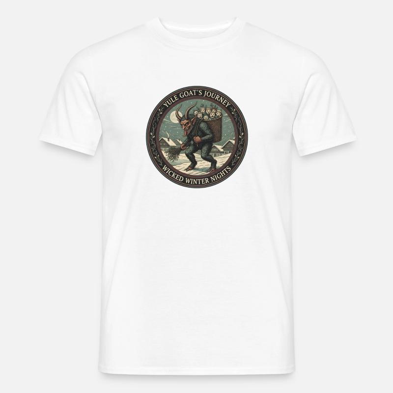 Die Reise der Weihnachtsziege – Böse Winternächte - Männer T-Shirt - Weiß