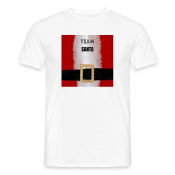 Team Santa Gürtel Motiv - Männer T-Shirt - Weiß - Vorne - AI Model Male 178 dark (178cm)