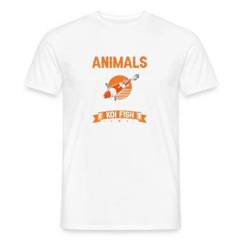 I Only Sleep With Koi Fish Animal Humor Lovers - Men's T-Shirt - white - Front - AI Model Male 178 dark (178cm)