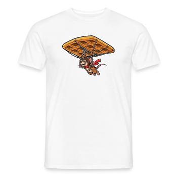 Süße Maus Fliegen Pilot Waffel Gebäck Süßigkeit - Männer T-Shirt - Weiß - Vorne - AI Model Male 178 dark (178cm)
