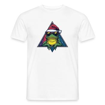 Frosch im Santa Triangle - Männer T-Shirt - Weiß - Vorne - AI Model Male 178 dark (178cm)