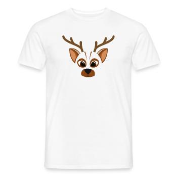 Süßes Hirschgesicht in Best in Brown Shirt - Männer T-Shirt - Weiß - Vorne - AI Model Male 178 dark (178cm)