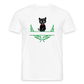 Lorbeerkranz mit Namensraum - Männer T-Shirt - Weiß - Vorne - AI Model Male 178 dark (178cm)