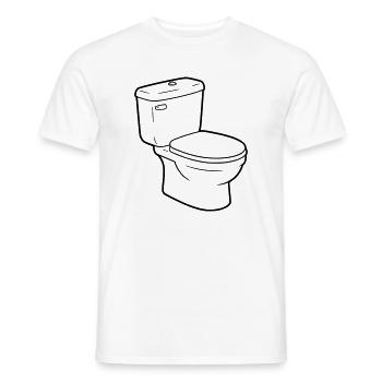 Vettore sanitario WC WC - T-shirt uomo - bianco - Fronte - AI Model Male 178 dark (178cm)