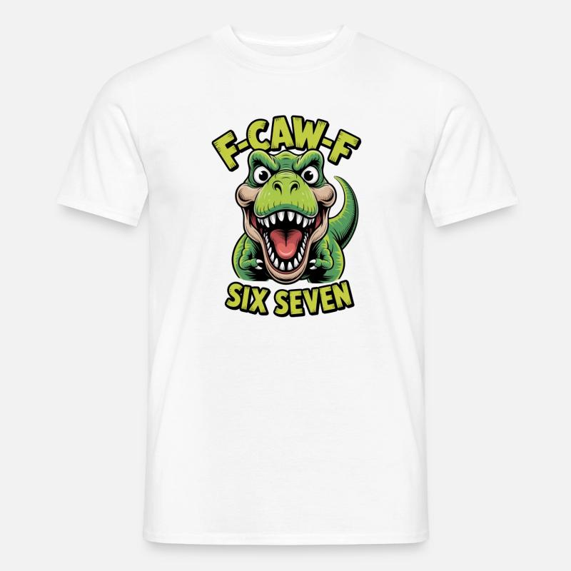 Cawing Rex Six Seven Tee - Männer T-Shirt - Weiß