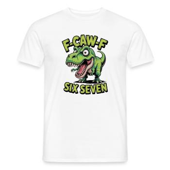 F Caw F Six Seven Dino Tee - Men's T-Shirt - white - Front - AI Model Male 178 dark (178cm)