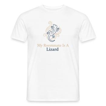 Mon colocataire est un lézard - T-shirt homme - blanc - Devant - AI Model Male 178 dark (178cm)