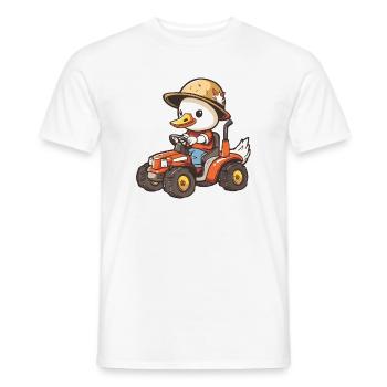 Éleveur de tracteurs d’oies - T-shirt homme - blanc - Devant - AI Model Male 178 dark (178cm)