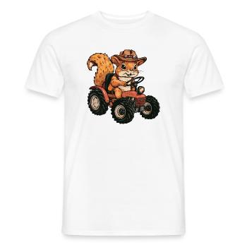 Écureuil Éleveur de Tracteurs - T-shirt homme - blanc - Devant - AI Model Male 178 dark (178cm)
