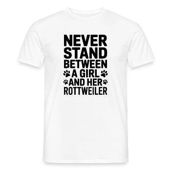 Rottweiler Spruch Mädchen Fun Rottweiler Geschenk - Männer T-Shirt - Weiß - Vorne - AI Model Male 178 dark (178cm)