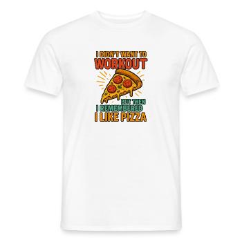Pizza-Motivation, Fitness-Workout-Sprichwort - Männer T-Shirt - Weiß - Vorne - AI Model Male 178 dark (178cm)