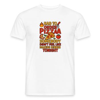 Pizza Night Proclamation, Funny Relationship Food - Men's T-Shirt - white - Front - AI Model Male 178 dark (178cm)