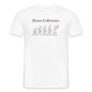 0111_Homo_Caffeinatus - T-shirt homme - blanc - Devant - AI Model Male 178 dark (178cm)