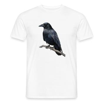 Raven Crow Bird - Men's T-Shirt - white - Front - AI Model Male 178 dark (178cm)