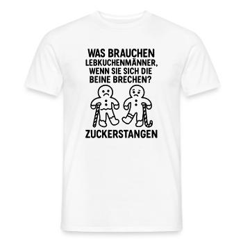 zuckerstangen lebkuchen advent witz - Männer T-Shirt - Weiß - Vorne - AI Model Male 178 dark (178cm)