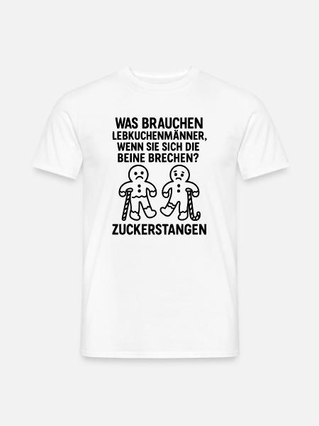 zuckerstangen lebkuchen advent witz - Männer T-Shirt - Weiß