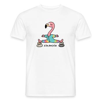 Yoga I Zen therefore I am - Men's T-Shirt - white - Front - AI Model Male 178 dark (178cm)