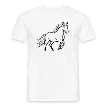 Horses T-shirt Gift Rider - Men's T-Shirt - white - Front - AI Model Male 178 dark (178cm)
