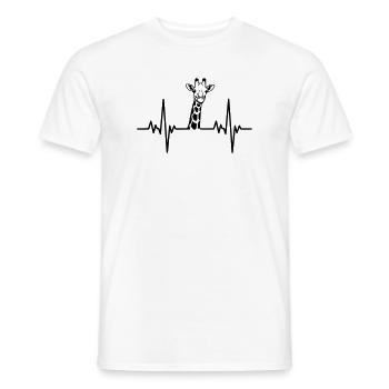 Giraffe Herzschlag Safari Design - Männer T-Shirt - Weiß - Vorne - AI Model Male 178 dark (178cm)
