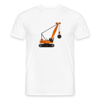 Grue à billes de démolition - T-shirt homme - blanc - Devant - AI Model Male 178 dark (178cm)