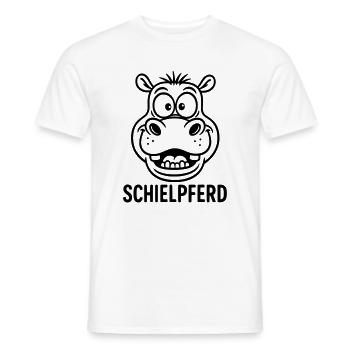 Squint Horse Kids Joke - Men's T-Shirt - white - Front - AI Model Male 178 dark (178cm)