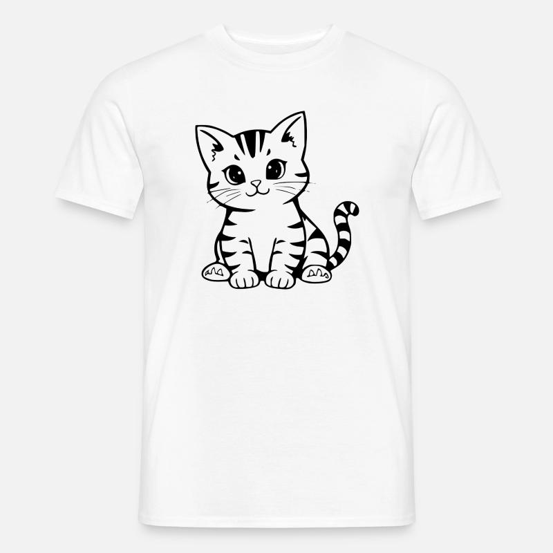 Katze Kätzchen Katzenshirt Geschenk Weihnachten - Männer T-Shirt - Weiß