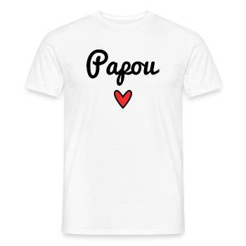 PAPUA. PAPA. VATERTAG. FROHER VATERTAG - Männer T-Shirt - Weiß - Vorne - AI Model Male 178 dark (178cm)