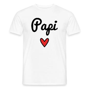 PAPY. PAPA. FÊTE DES PÈRES. BONNE FÊTE PAPA - T-shirt homme - blanc - Devant - AI Model Male 178 dark (178cm)
