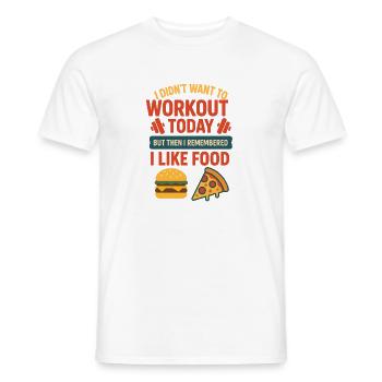 J’aime la nourriture, citation drôle de salle de sport - T-shirt homme - blanc - Devant - AI Model Male 178 dark (178cm)