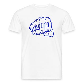 Gelsenkirchen Vorwahl 0209 Ruhrpott Hoodie Design - Männer T-Shirt - Weiß - Vorne - AI Model Male 178 dark (178cm)