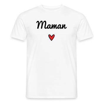 MOM. MOTHER'S DAY. HEART. FEAST. HAPPY BIRTHDAY - Men's T-Shirt - white - Front - AI Model Male 178 dark (178cm)