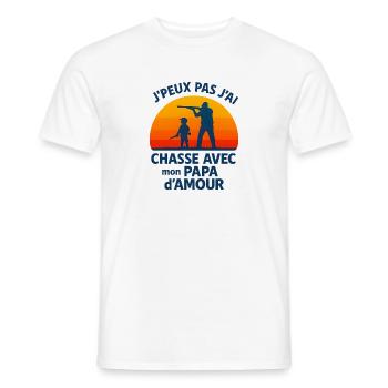 Jagen mit meinem Liebesvater zur Schlafenszeit - Männer T-Shirt - Weiß - Vorne - AI Model Male 178 dark (178cm)