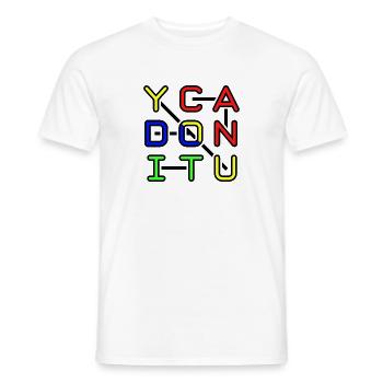 Motivation « Vous pouvez le faire » en couleur - T-shirt homme - blanc - Devant - AI Model Male 178 dark (178cm)