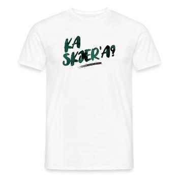Wo ist die Sense? - Männer T-Shirt - Weiß - Vorne - AI Model Male 178 dark (178cm)