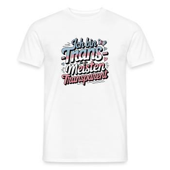 I'm trans transparent to most - Men's T-Shirt - white - Front - AI Model Male 178 dark (178cm)