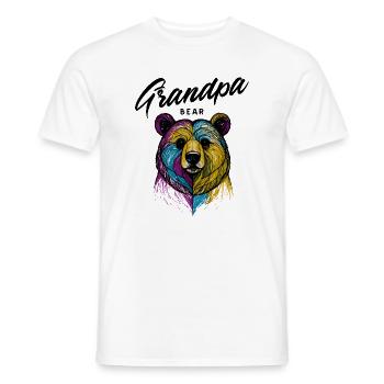 Rainbow Bear Split Opa Bär - Männer T-Shirt - Weiß - Vorne - AI Model Male 178 dark (178cm)