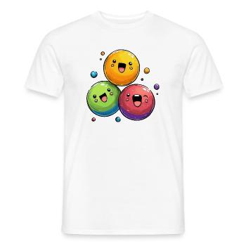 Colorful balls cartoon - Men's T-Shirt - white - Front - AI Model Male 178 dark (178cm)