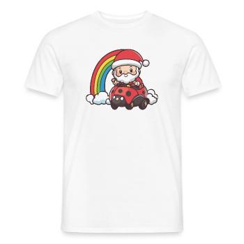 Noël du Père Noël Coccinelle - T-shirt homme - blanc - Devant - AI Model Male 178 dark (178cm)
