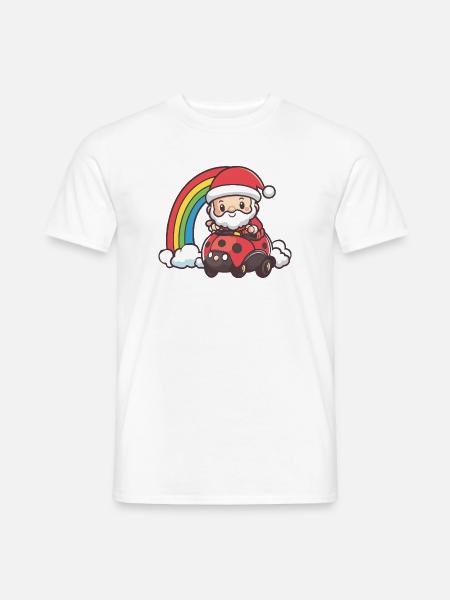 Ladybug Santa Claus Christmas - Men's T-Shirt - white
