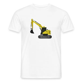 Excavatrice - T-shirt homme - blanc - Devant - AI Model Male 178 dark (178cm)