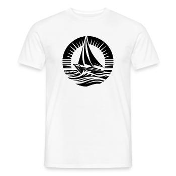 Sailing dream water adventure in a circle - Men's T-Shirt - white - Front - AI Model Male 178 dark (178cm)