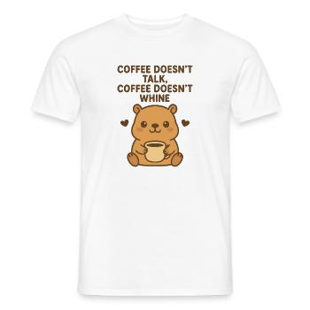 Kaffee macht nicht viel Gerede - Männer T-Shirt - Weiß - Vorne - AI Model Male 178 dark (178cm)