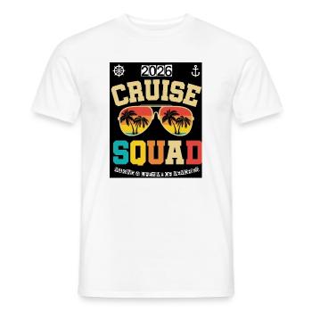 2026 Cruise Squad Tropische Sonnenbrillen - Männer T-Shirt - Weiß - Vorne - AI Model Male 178 dark (178cm)