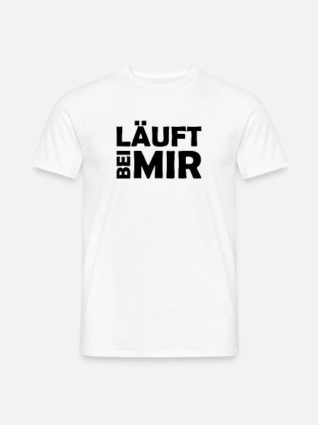 Runs with me - Cool saying - Running - Men's T-Shirt - white