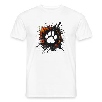 Tierische Pfotenspuren Kunstwerk Explosion - Männer T-Shirt - Weiß - Vorne - AI Model Male 178 dark (178cm)