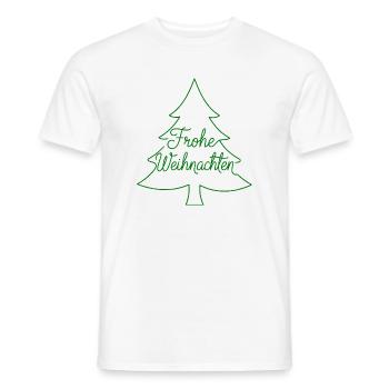 Frohe Weihnachten Tannenbaum modern - Männer T-Shirt - Weiß - Vorne - AI Model Male 178 dark (178cm)