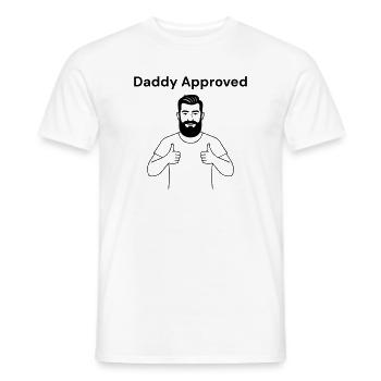 Papa dit : Papa approuvé - T-shirt homme - blanc - Devant - AI Model Male 178 dark (178cm)