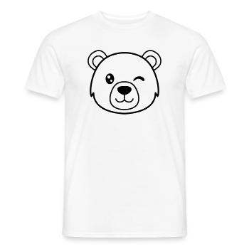 Zwinkerbär. Der Bär erteilt die Freigabe - Männer T-Shirt - Weiß - Vorne - AI Model Male 178 dark (178cm)