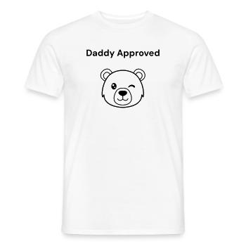 Papa dit : Papa approuvé (Bärenkopf) - T-shirt homme - blanc - Devant - AI Model Male 178 dark (178cm)