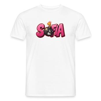 Sofia Graffiti Name Bomb Graffité 3D - Männer T-Shirt - Weiß - Vorne - AI Model Male 178 dark (178cm)